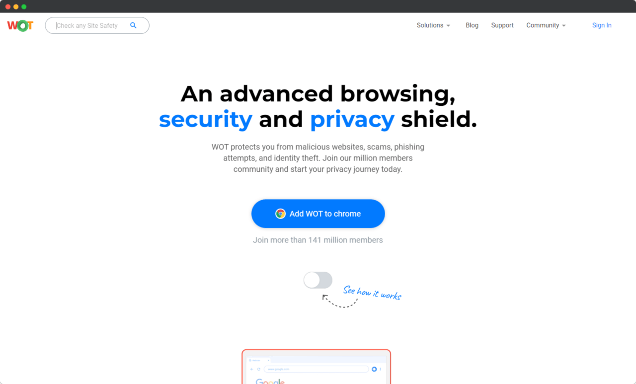 WOT Web Security Check